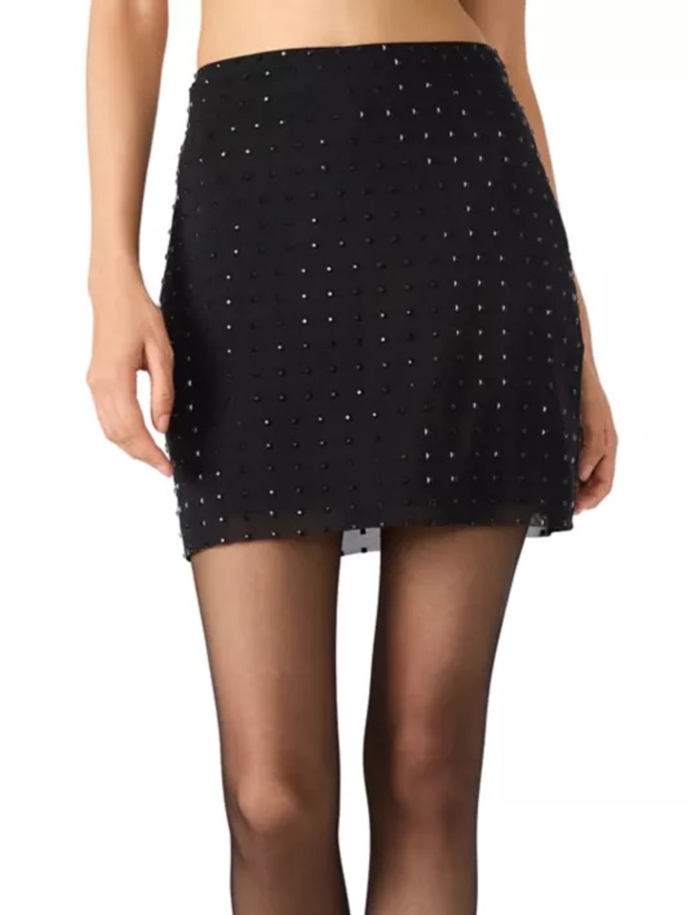 Steve Madden Black Studded Mini Skirt